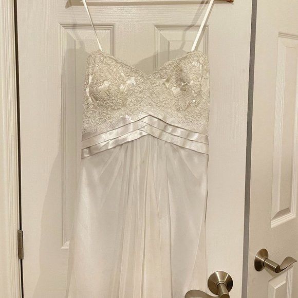 LA FEMME White Prom/Wedding Gown - Size 10 - Picture 1 of 5